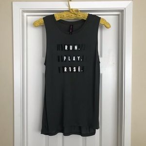 Betsy Johnson Run Play Rosé drop sleeve tank